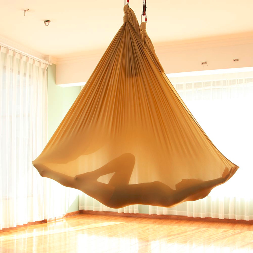 Yoga Trapeze Swing - 5*2.8m Fitness Yoga Stretch Silk Anti-Gravity