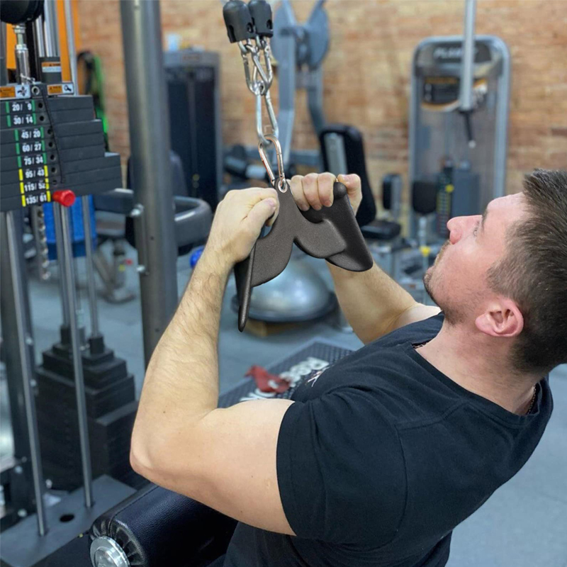 Home Gym Upper Body Workout - Dual Grip Cable Machine Attachment for