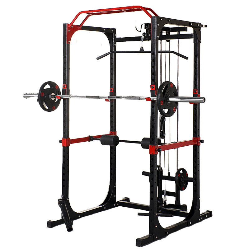 Home Gym Pull Up Bar - Comercial Power Cage Squat Rack Multi-Grip