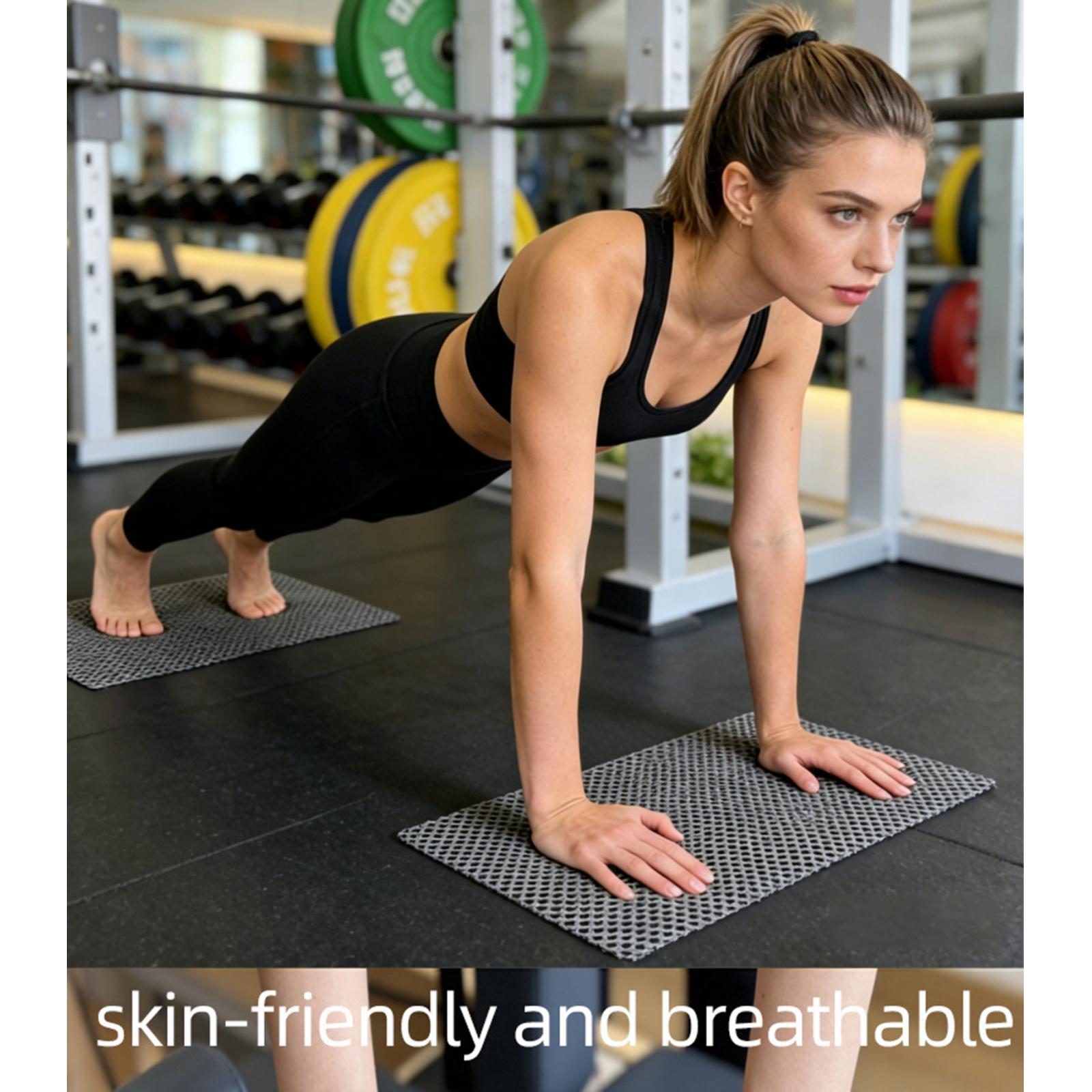 Home Gym No Equipment - 2Pcs/Set Pilates Nonslip Mat Stable PVC