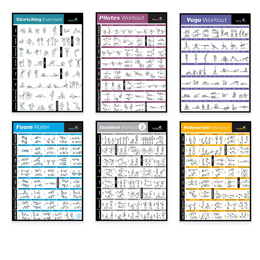 Body Exercise Training Chart W - огляд і ціна Home Gym Decor