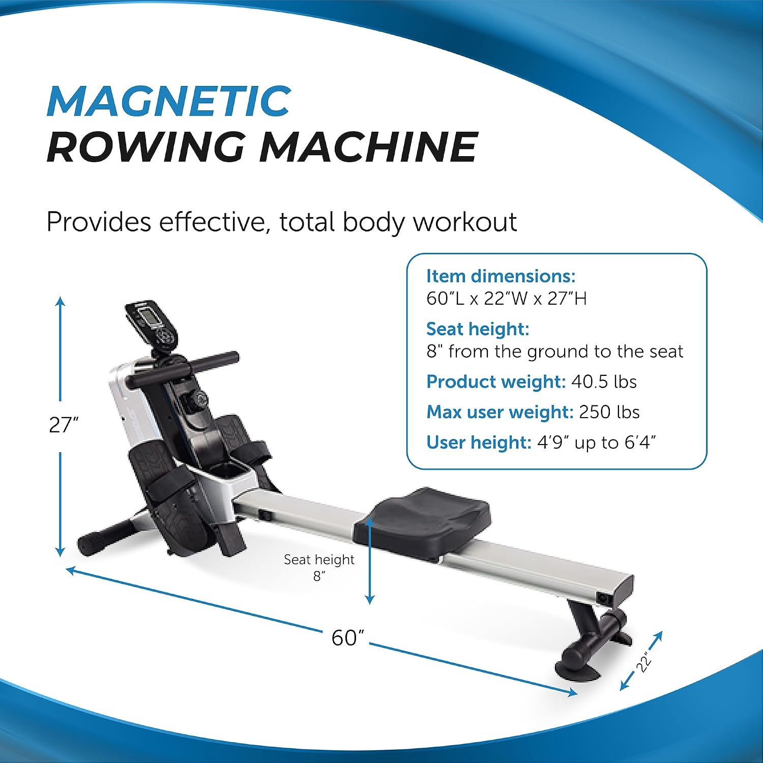 Magnetic Rower - Rower Machine - огляд і ціна Home Gym Minimalist