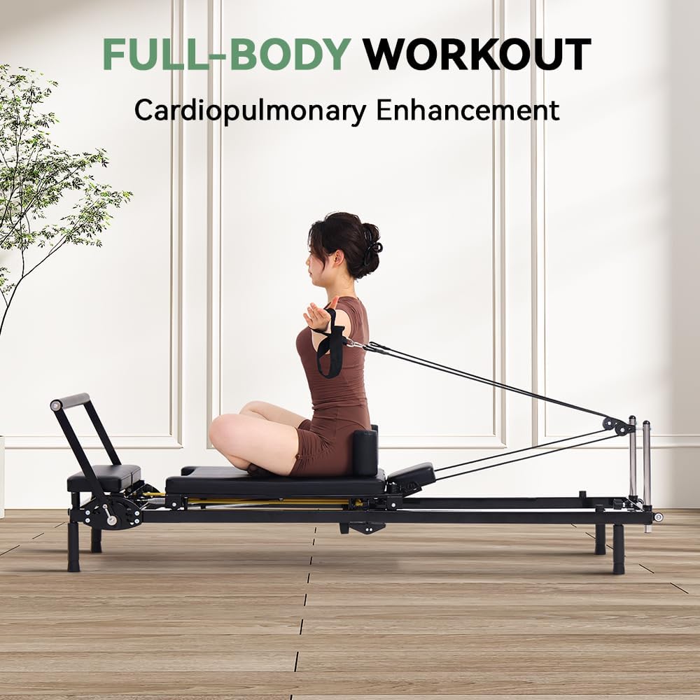 Foldable Pilates Reformer Mach - огляд і ціна Home Gym No Equipment