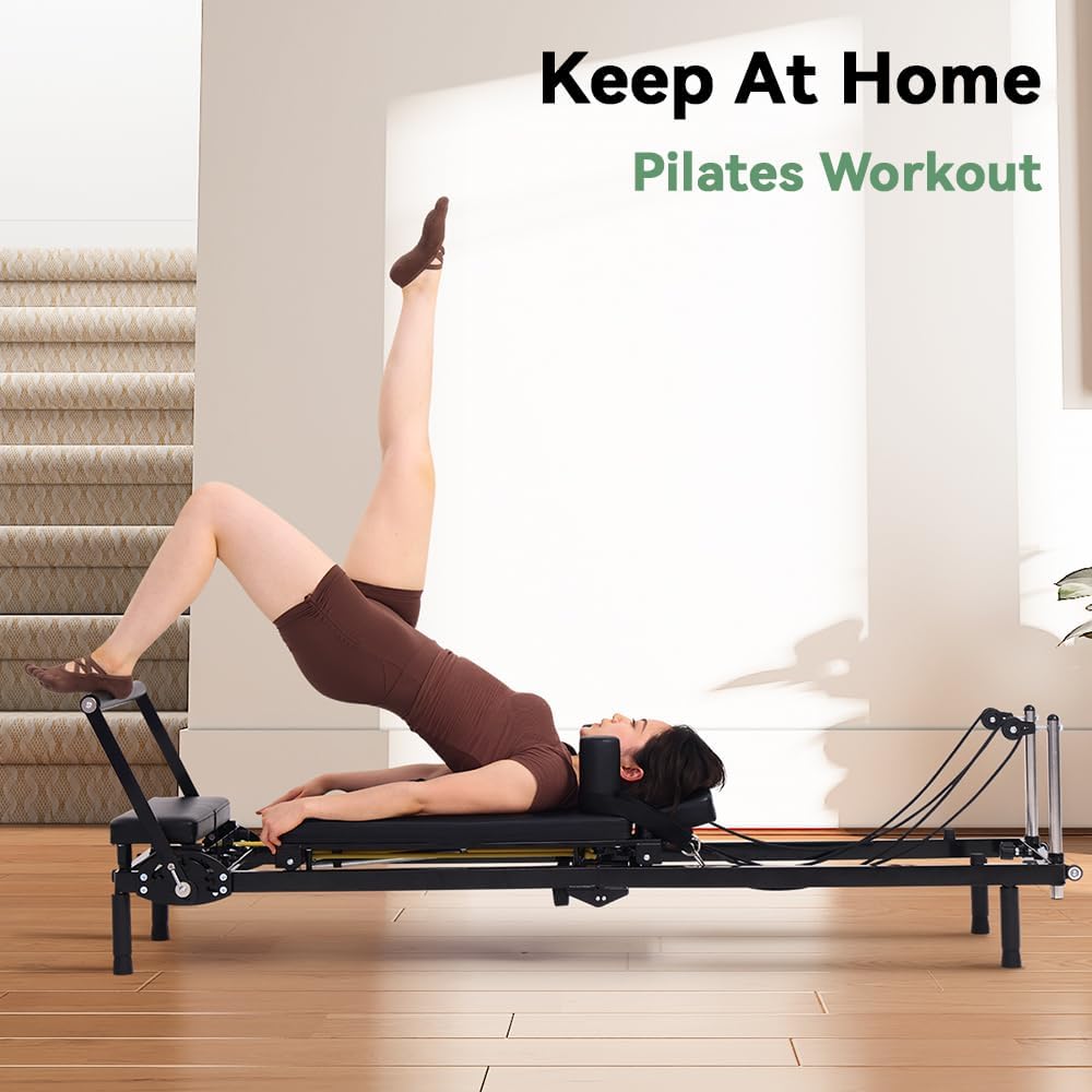 Foldable Pilates Reformer Mach - огляд і ціна Home Gym No Equipment