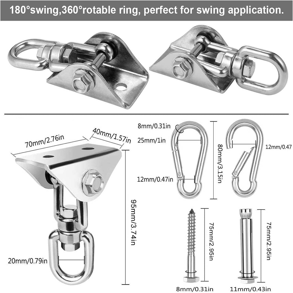 Heavy Duty Swing Hangers Hooks - огляд і ціна Yoga Trapeze Swing