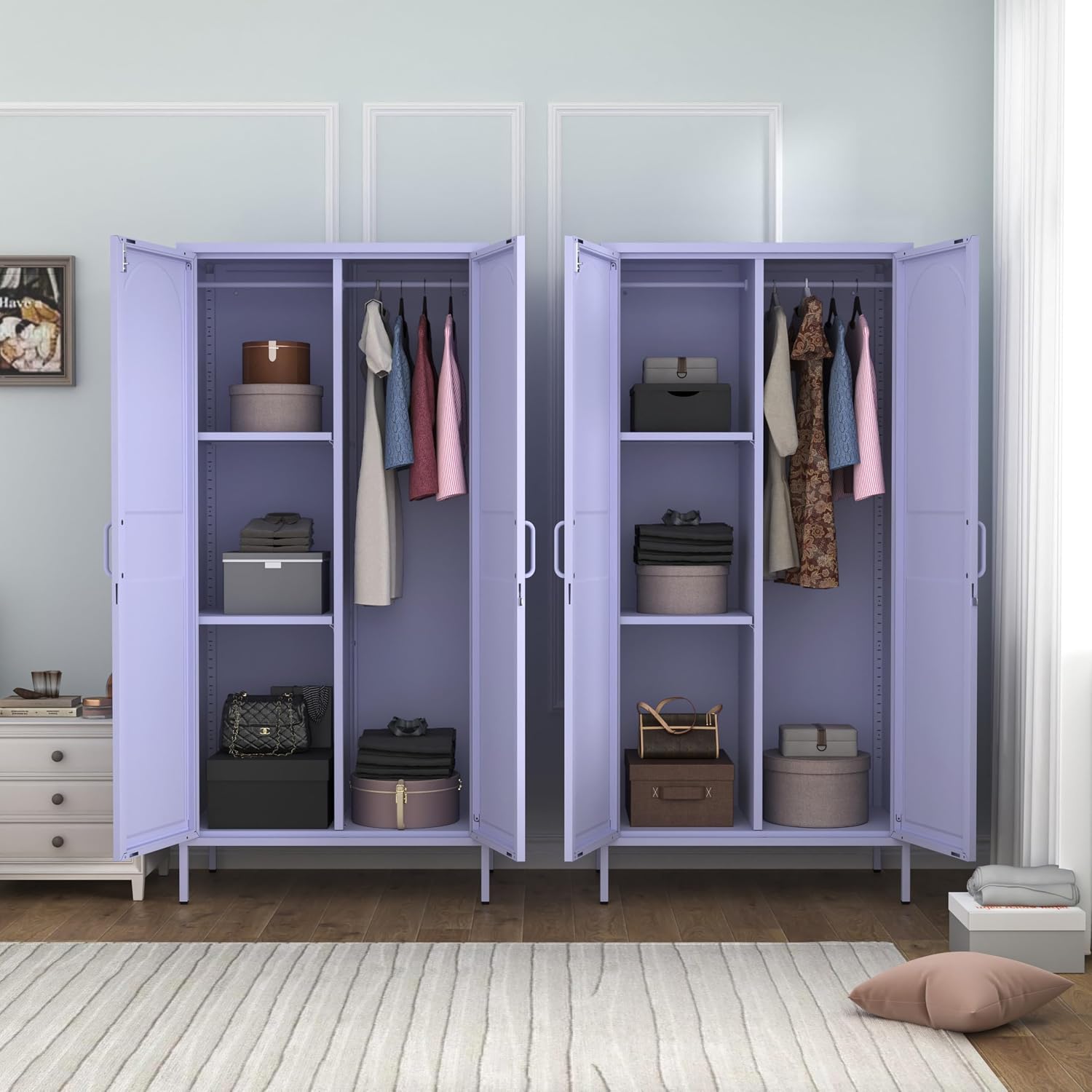 Lockable Metal Wardrobe, 67 In - огляд і ціна Home Gym Minimalist