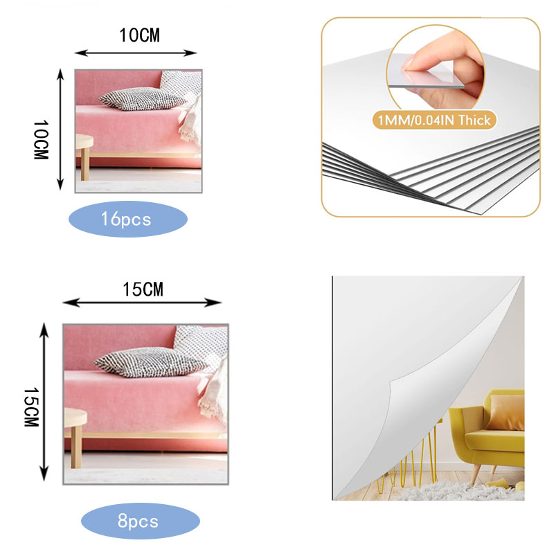 8/16pcs1mm Self Adhesive Mirro - огляд і ціна Home Gym Reviews