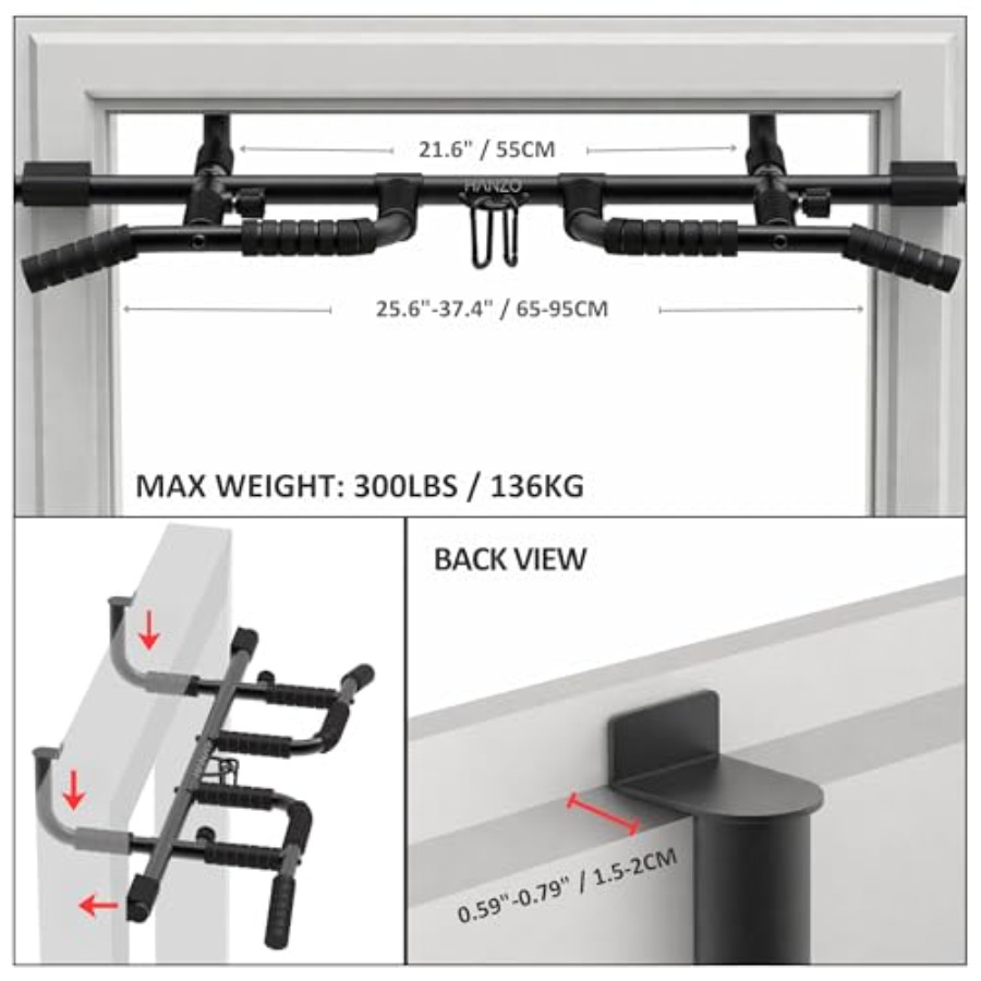 Doorway Pull Up Bar Set with S - огляд і ціна Home Gym Pull Up Bar