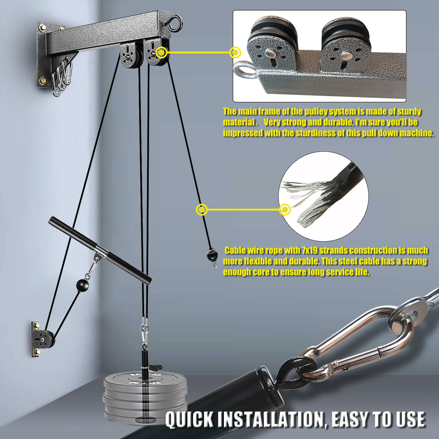 Fitness Wall Mounted Pulley Sy - огляд і ціна Cable Pulley System