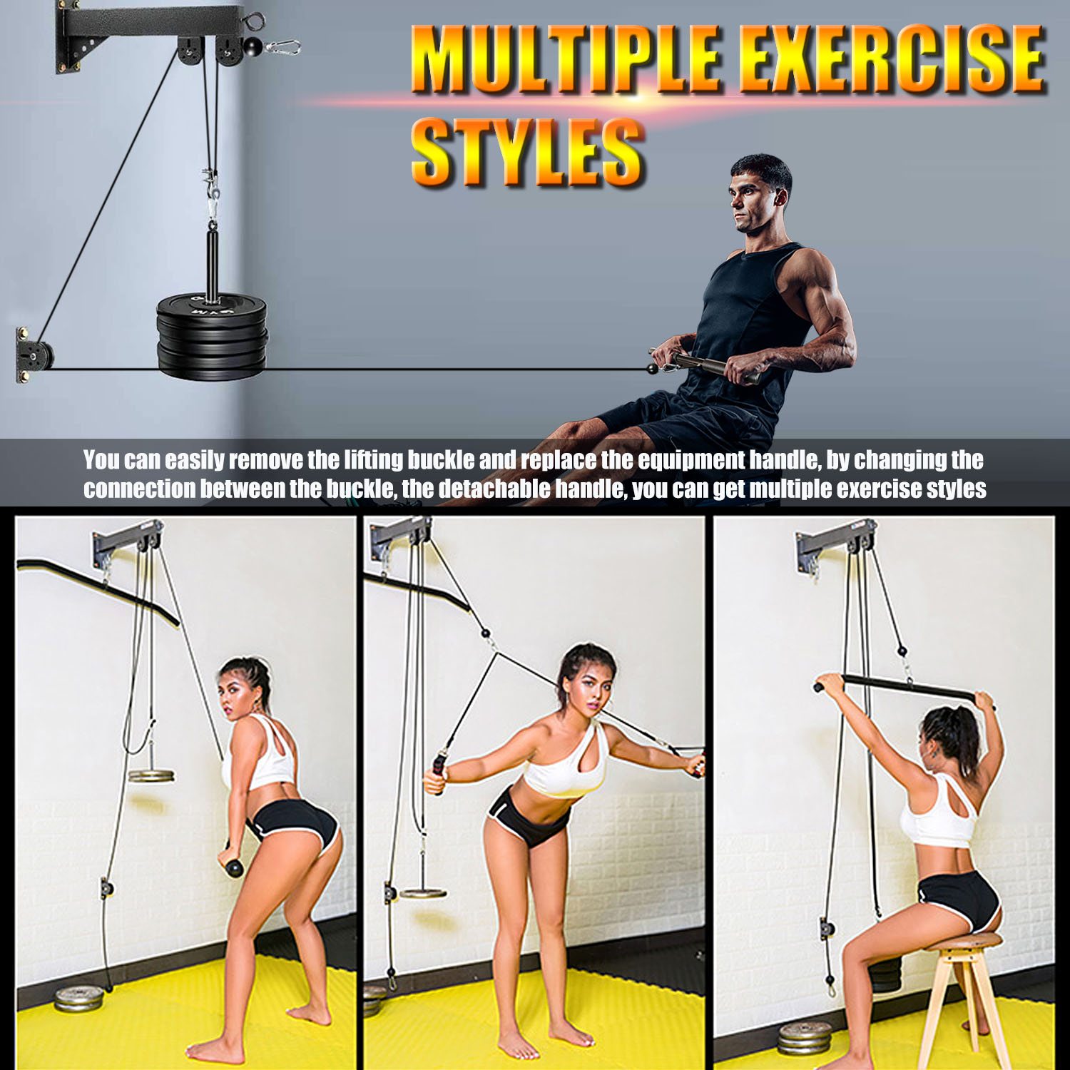 Fitness Wall Mounted Pulley Sy - огляд і ціна Cable Pulley System