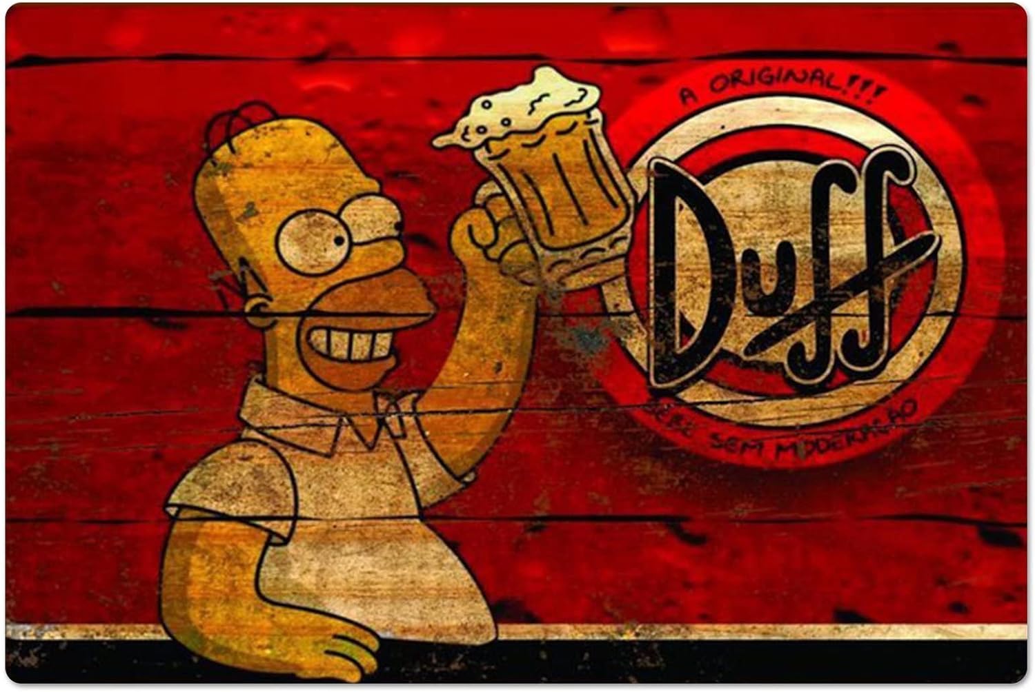 Retro Metal Poster Homer Duff  - огляд і ціна Home Gym Decor