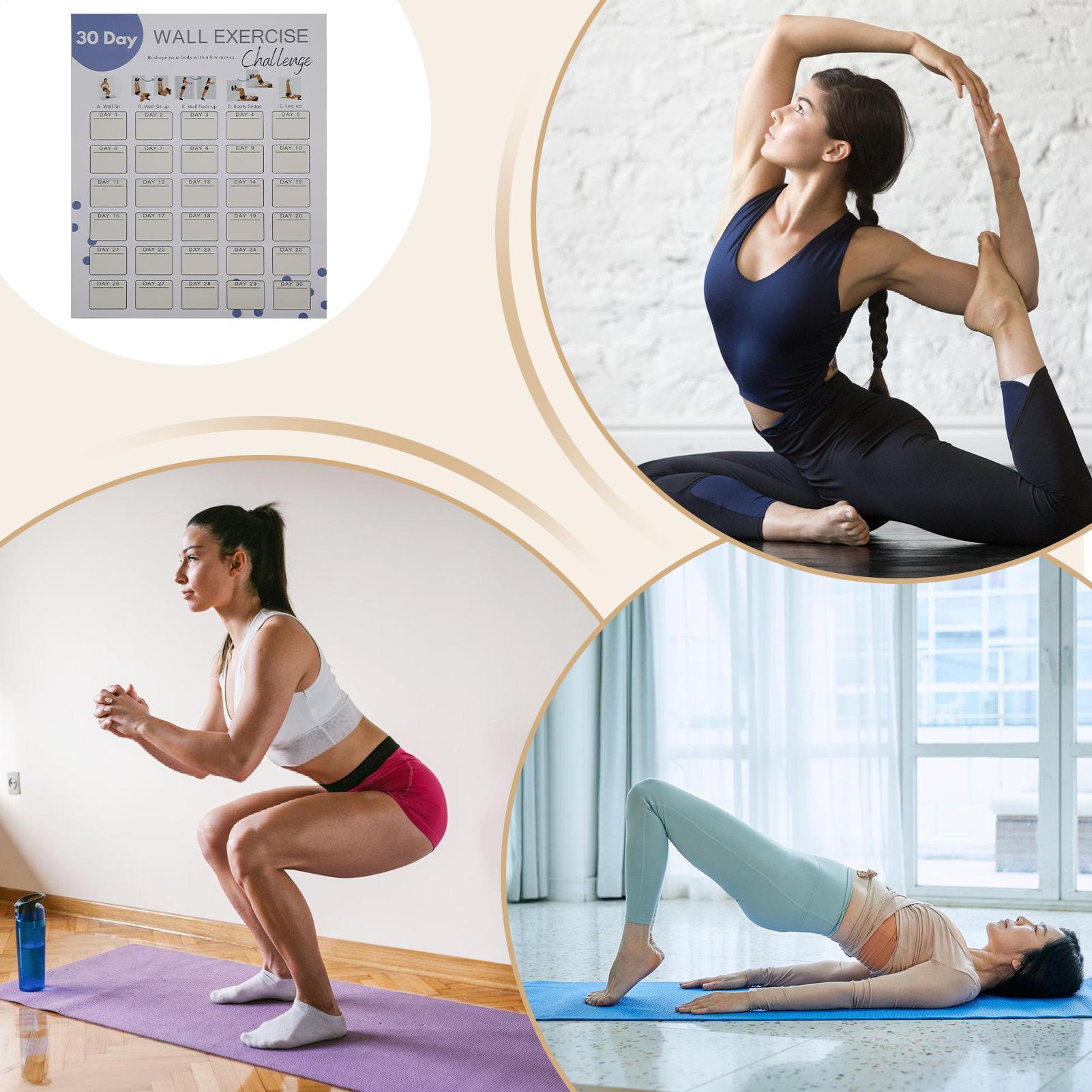 Wall Fitness Planner 30 Days H - огляд і ціна Workout Plan Home Gym