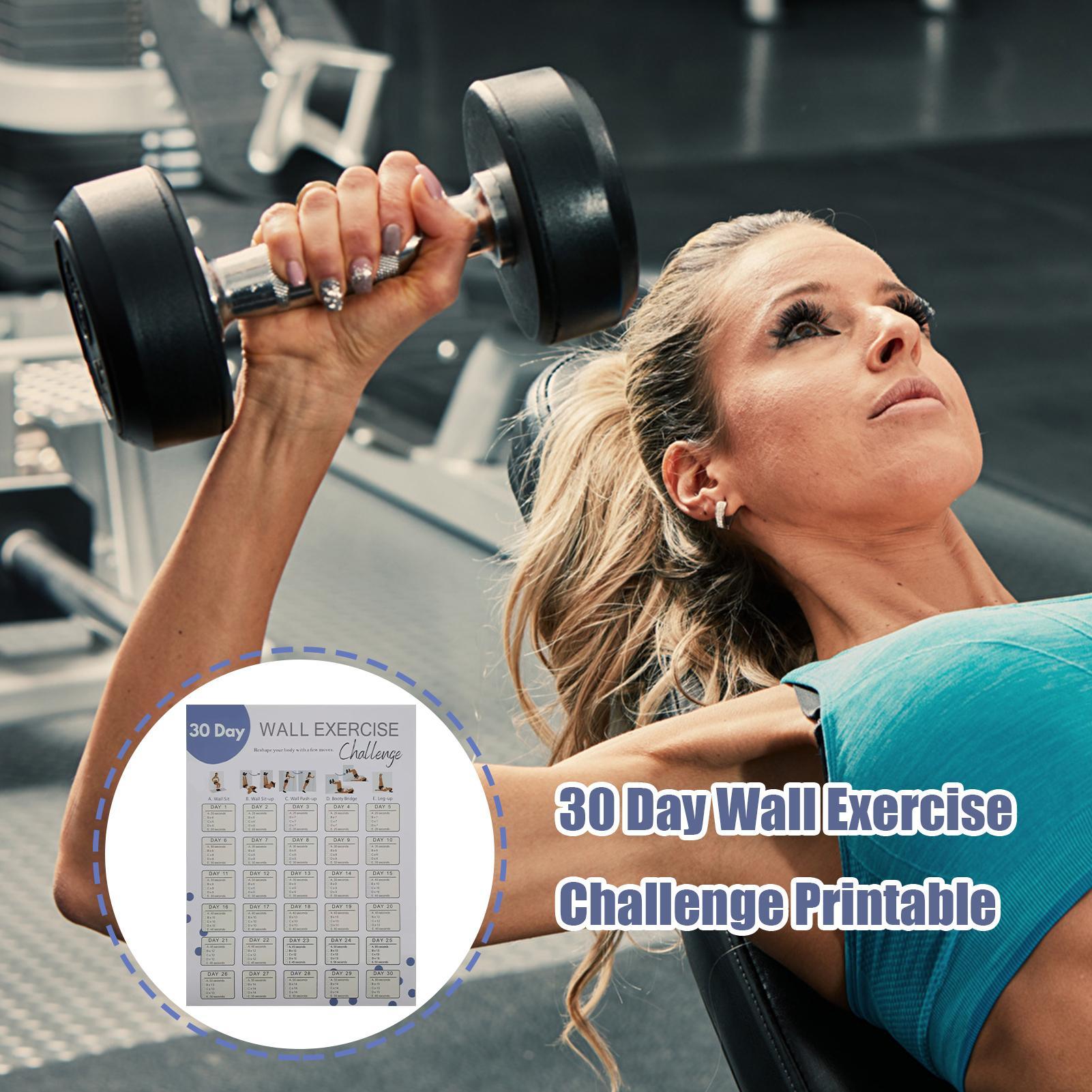 Wall Fitness Planner 30 Days H - огляд і ціна Workout Plan Home Gym