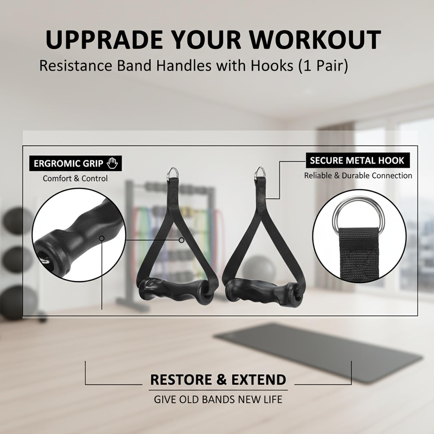 1Pair Ergonomic Exercise Handl - огляд і ціна Cable Pulley System